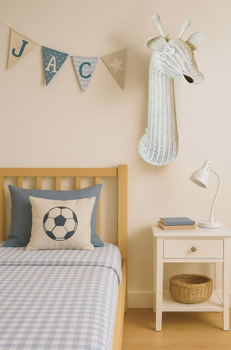 Rattan Giraffe Wall Decor | Handmade Safari Animal Decor