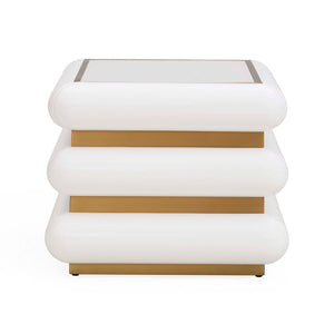 Ivory Lacquer 1-Drawer End Table | Jonathan Adler Kiki | Oroa.com