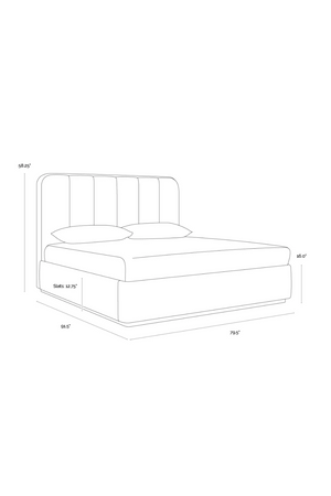 Channel Tufted Bed | Splendido Jamille | Oroa.com