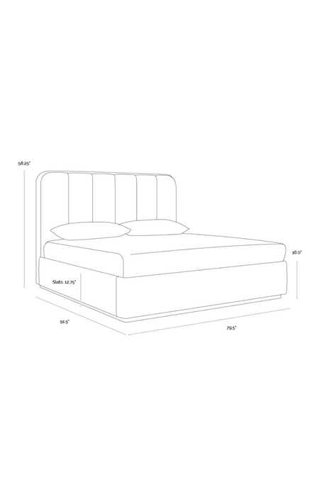 Modern European furniture - Channel Tufted Bed - www.oroa.com