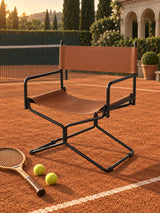 Brown Leather Folding Director Chair - Catchy