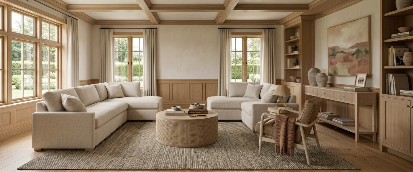 Country Look House living room by OROA featuring warm furnishings, layered textures, and timeless country-inspired design.