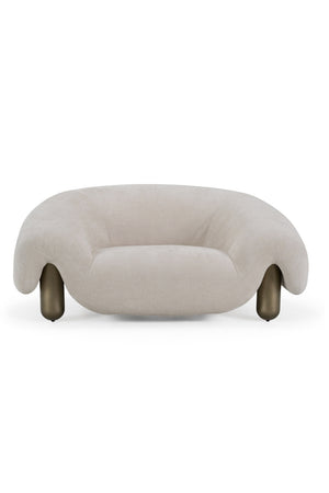 modern beige lounge chair