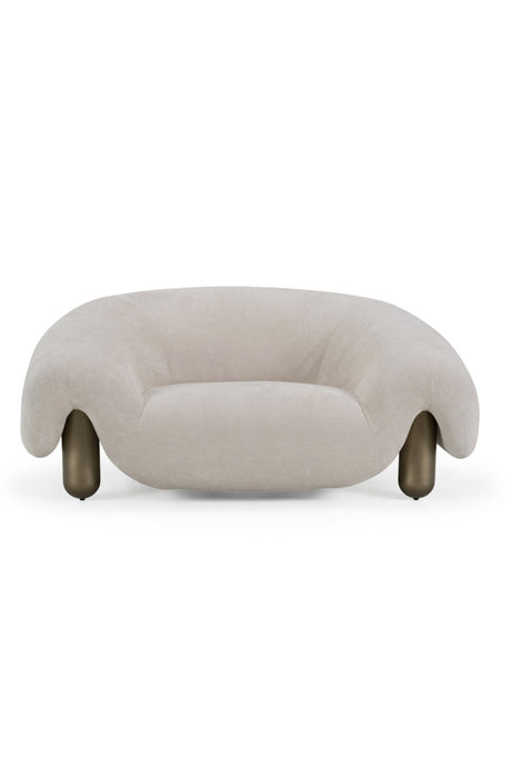 modern beige lounge chair
