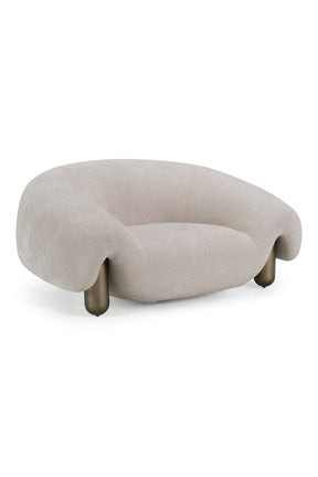 Light Gray Contemporary Accent Chair – Clarity – front view