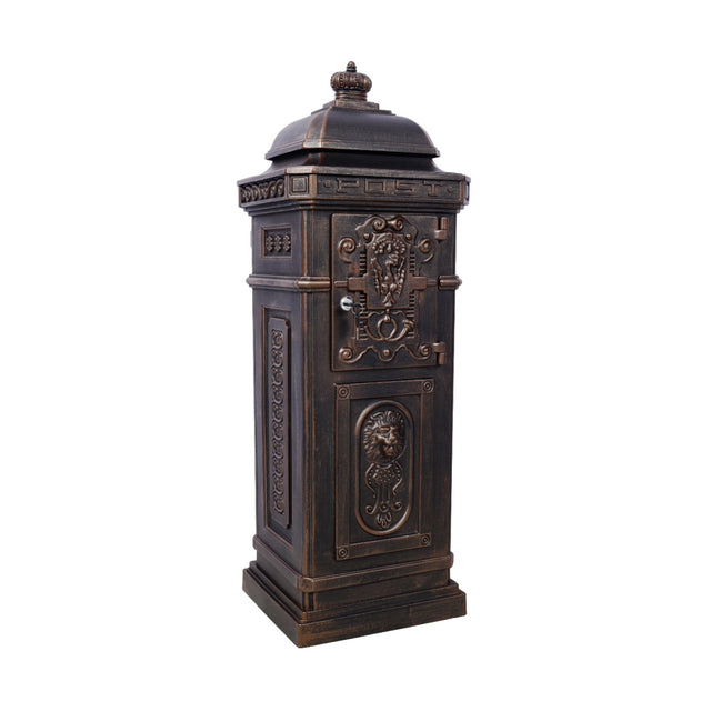 Antique Bronze Freestanding Mailbox | Catchy