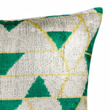 Mapple Silk Velvet Ikat Throw Pillow Cover 16 X 24