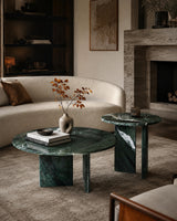 Diamond Green Marble Coffee Table S/2 – OROA – angled view