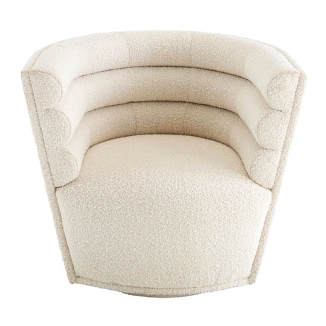 Channeled Bouclé Swivel Club Chair | Jonathan Adler Maxime | Oroa.com