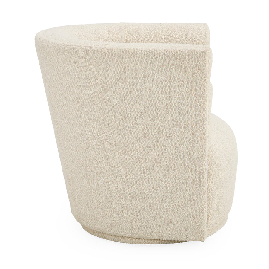 Channeled Bouclé Swivel Club Chair | Jonathan Adler Maxime | Oroa.com