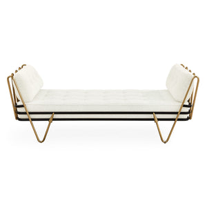 Brass Framed Bouclé Daybed | Jonathan Adler Maxime | Oroa.com