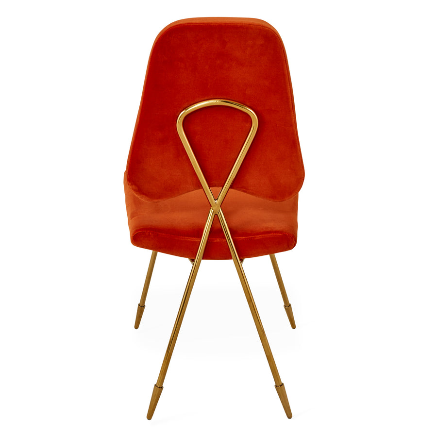 Crisscross Brass Frame Dining Chair | Jonathan Adler Maxime | Oroa.com