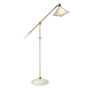 White Lacquered Task Floor Lamp | Jonathan Adler Maxime