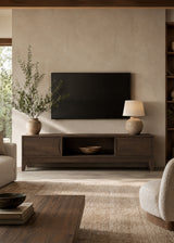 walnut media stand