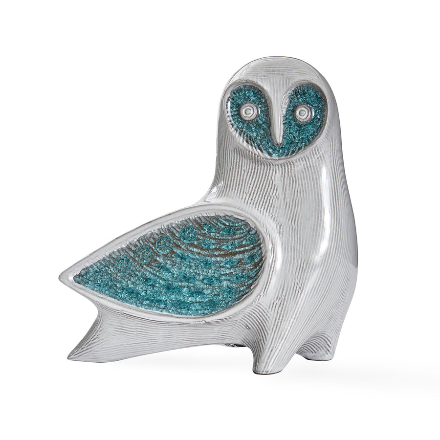 Melted Glass Sculpture Decor | Jonathan Adler Menagerie Barn Owl | Oroa.com