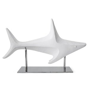 White Stoneware Shark Sculpture | Jonathan Adler Menagerie | Ora.com