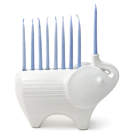 White Stoneware Candle Holder | Jonathan Adler Elephant | Oroa.com