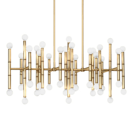 Metallic Bamboo Detail Chandelier | Jonathan Adler Meurice | Oroa.com