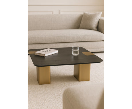black and brass finish coffee table - www.oroa.com