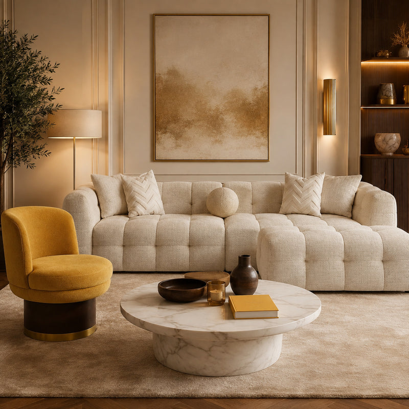 modular sofa and yellow chair - oroa.com