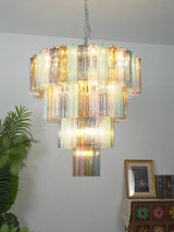 Multi Layered Colorful Glass Chandelier - OROA