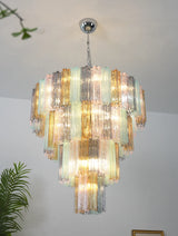 Multi Layered Colorful Glass Chandelier - OROA