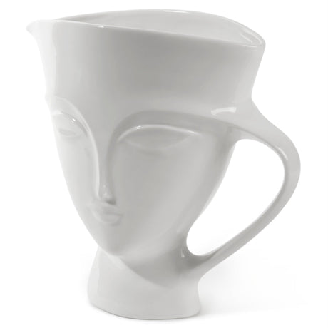 Glossy Porcelain Face Pitcher | Jonathan Adler Giuliette | Oroa.com