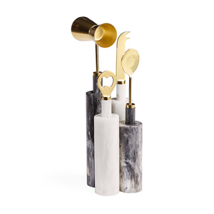 Marbleized Black & White Barware Set | Jonathan Adler Mustique | Oroa.com