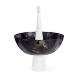 Marbleized Black & White Finial Bowl | Jonathan Adler Mustique | Oroa.com