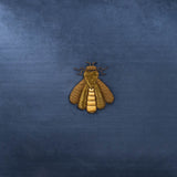 Navy Bee Silk Velvet Throw Pillow Cover 20 X 20