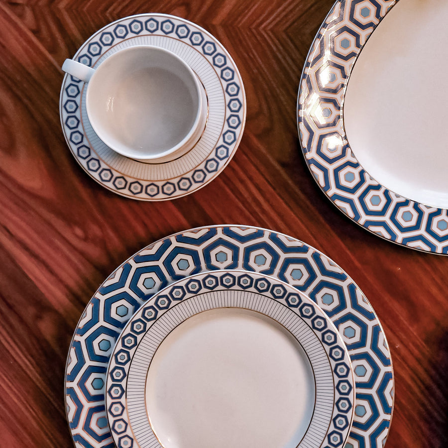 Hexagon Pattern Porcelain Serving Platter | Jonathan Adler Newport | Oroa.com