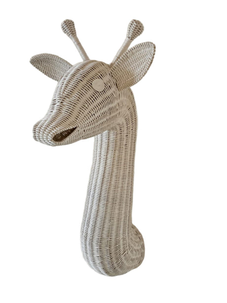 Rattan Giraffe Wall Decor | Handmade Safari Animal Decor