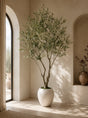 artificial olive tree in white pot - oroa.com