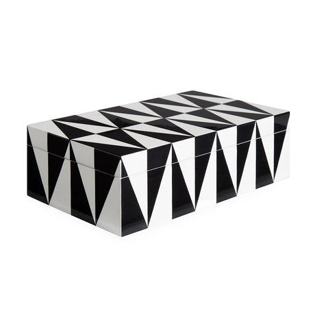 Black & White Lacquer Box M | Jonathan Adler Op Art