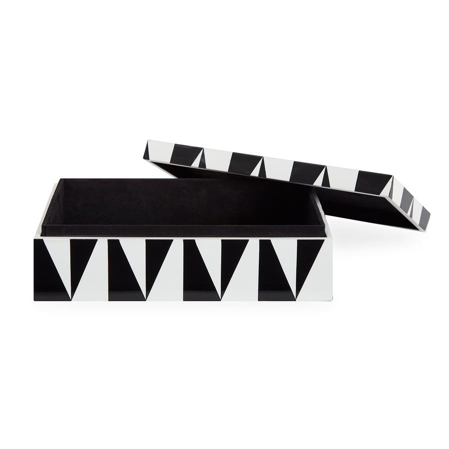 Black & White Lacquer Box M | Jonathan Adler Op Art | OROA