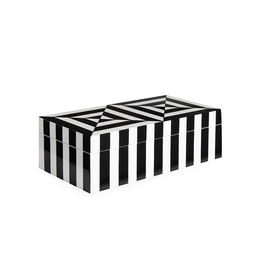 Black & White Lacquer Box S | Jonathan Adler Op Art | Oroa.com
