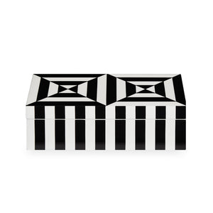 Black & White Lacquer Box S | Jonathan Adler Op Art | Oroa.com