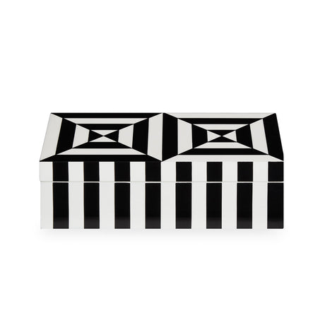 Black & White Lacquer Box S | Jonathan Adler Op Art | Oroa.com