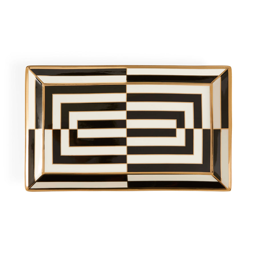 Porcelain Rectangular Serving Tray | Jonathan Adler Op Art | Oroa.com