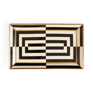 Porcelain Rectangular Serving Tray | Jonathan Adler Op Art | Oroa.com