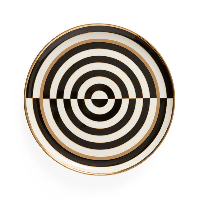 Porcelain Round Serving Tray | Jonathan Adler Op Art | Oroa.com