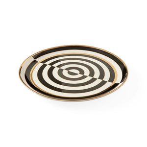Porcelain Round Serving Tray | Jonathan Adler Op Art | Oroa.com