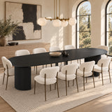 Expandable Black Dining Table for 10 | OROA