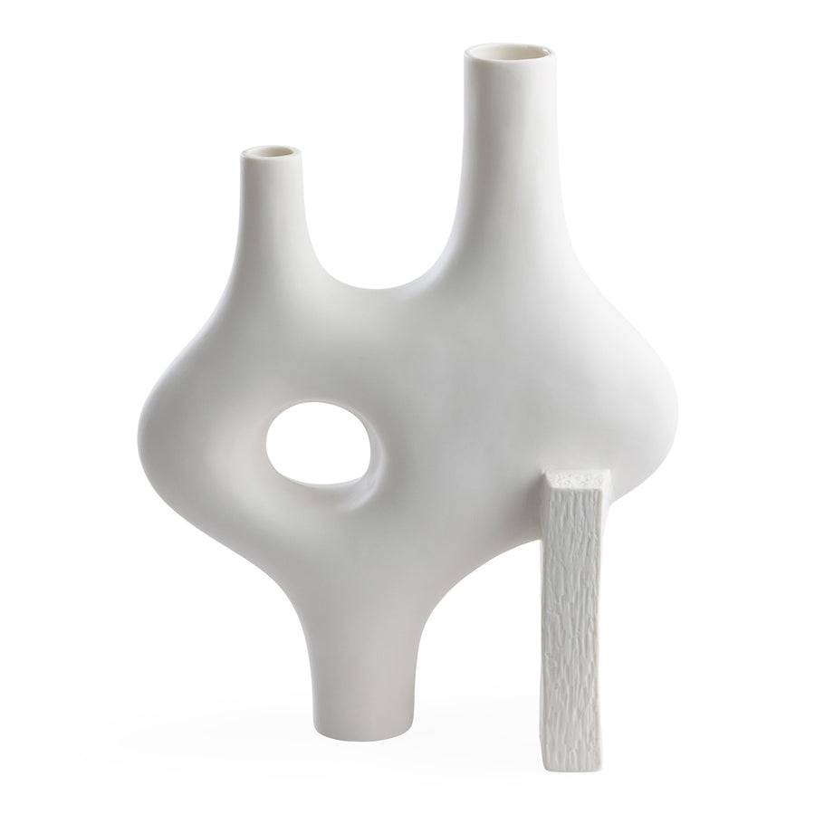 White Porcelain Abstract Vase XL | Jonathan Adler Paradox | Oroa.com
