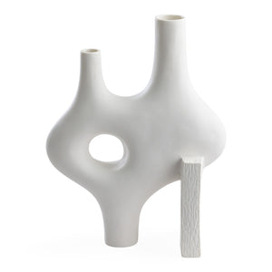 White Porcelain Abstract Vase XL | Jonathan Adler Paradox | Oroa.com