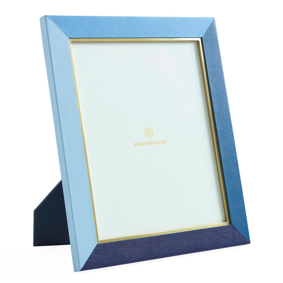 Blue Leather Photo Frame S | Jonathan Adler Perimeter | Oroa.com