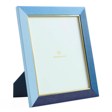 Blue Leather Photo Frame S | Jonathan Adler Perimeter | Oroa.com