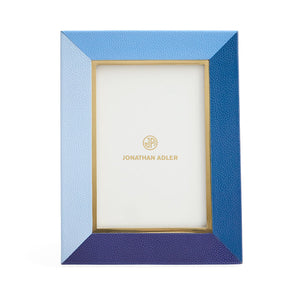 Blue Leather Photo Frame | Jonathan Adler Perimeter | Oroa.com