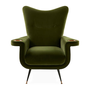 Green Velvet Lounge Chair | Jonathan Adler Pierre | Oroa.com