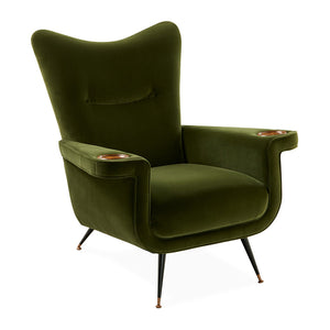 Green Velvet Lounge Chair | Jonathan Adler Pierre | Oroa.com